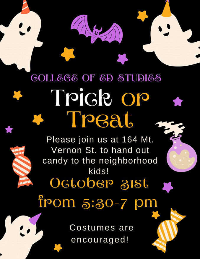 Neighborhood Trick or Treat poster